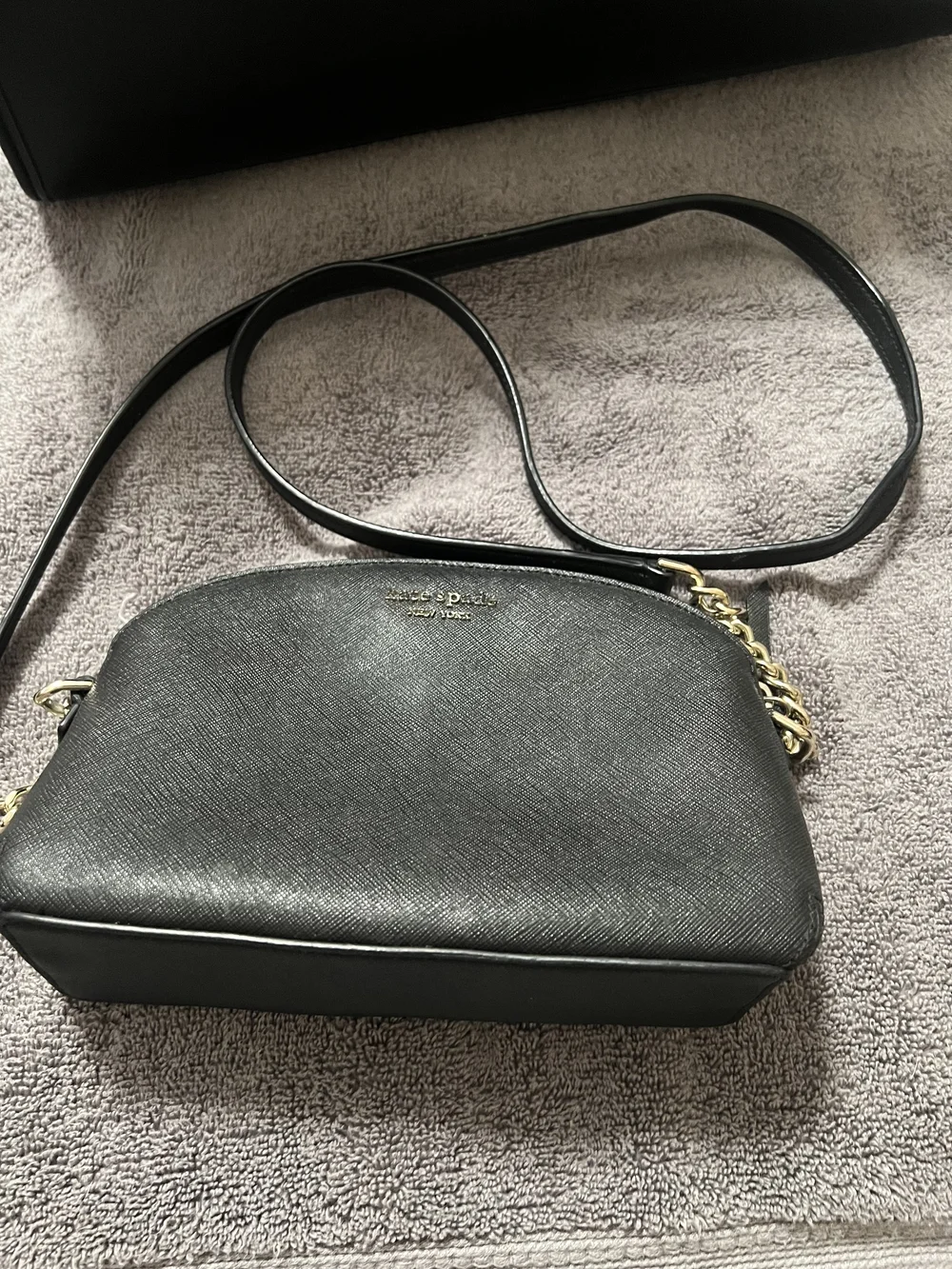 kate spade Black Leather and Clear Tote & Crossbody Bag Set